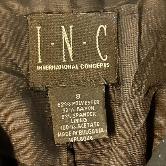 Womens Black Button-Up Blazer Jacket Four Pockets I.N.C International Concepts - Picture 4 of 8